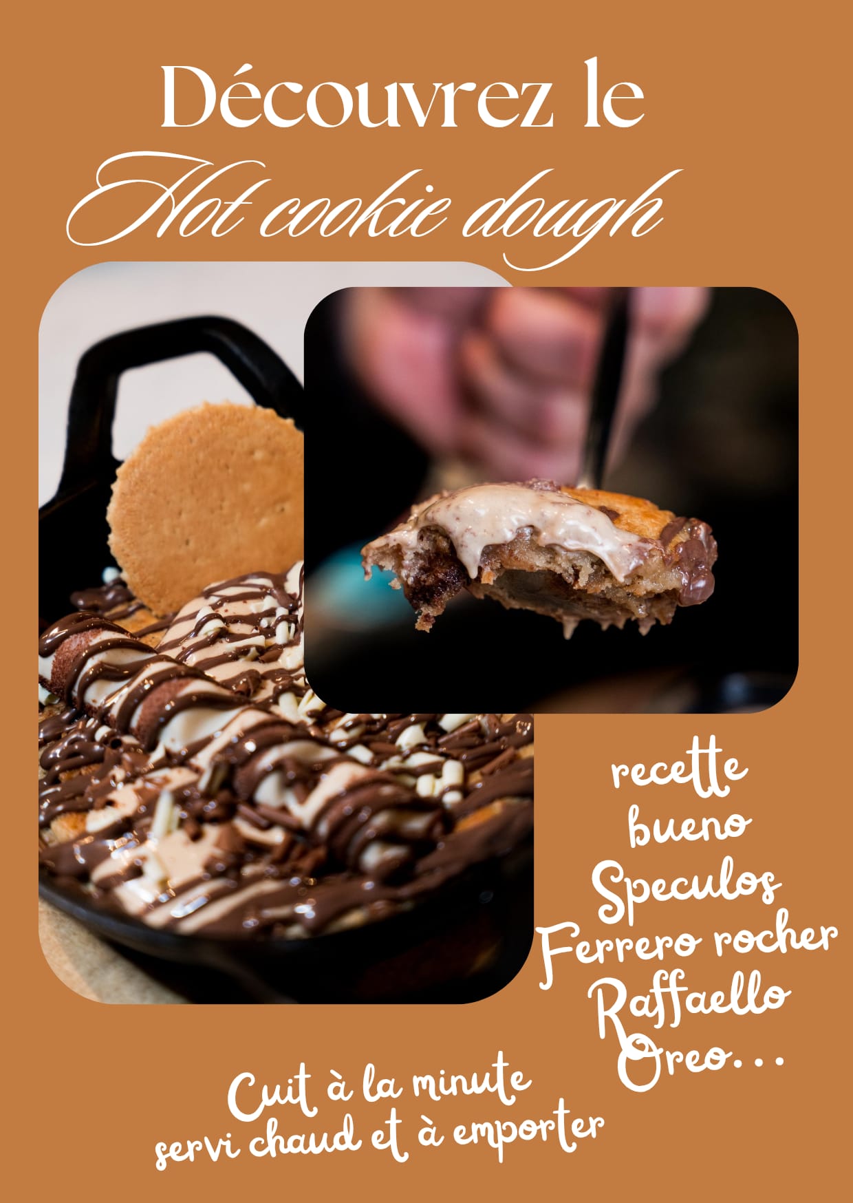 Cookie dough chaud et dessert gourmand chez H2O Metz